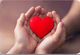 Hands holding a red heart representing responsible gambling